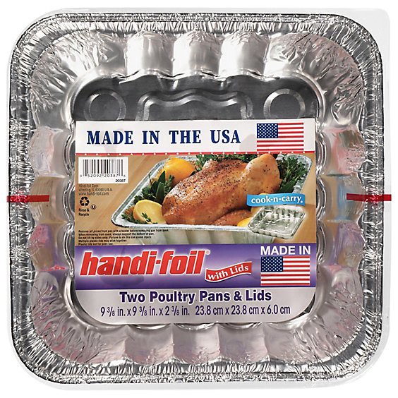 slide 1 of 11, Handi-Foil Pans & Lids Poultry - 2 Count, 2 ct
