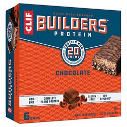 Clif Builders Chocolate Flavor Protein Bars - 6-2.4 Oz