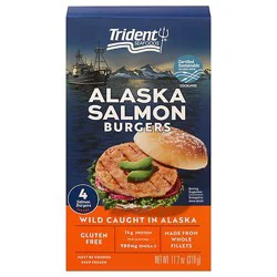 Trident Seafoods Salmon Burgers Alaskan 4 Count - 11.2 Oz