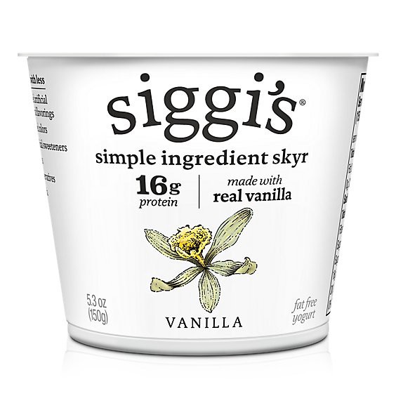 slide 1 of 1, Siggi's Vanilla Icelandic Skyr Nonfat Yogurt - 5.3 Oz, 5.3 oz