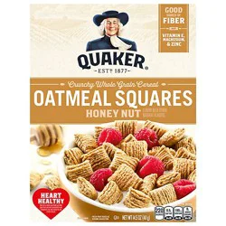 Quaker Cereal Oatmeal Squares Honey Nut - 14.5 Oz