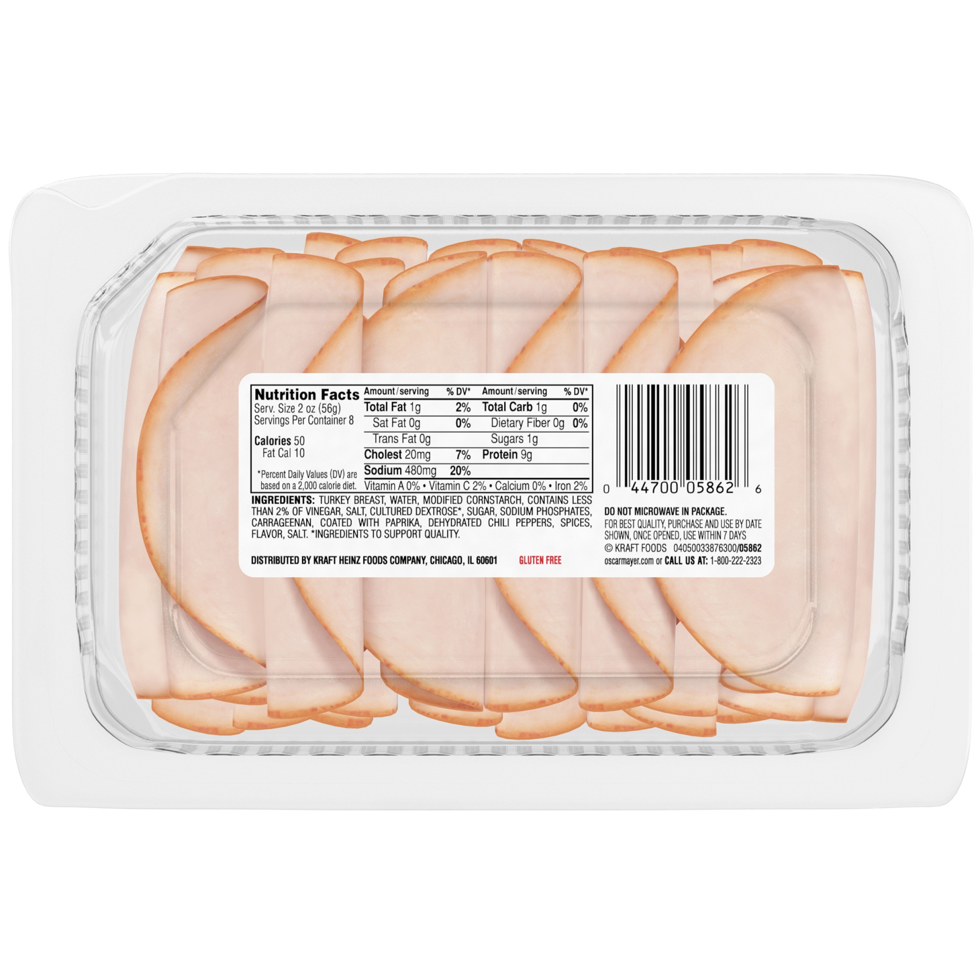 slide 7 of 9, Oscar Mayer Deli Fresh Mesquite Smoked Turkey Breast Sliced Lunch Meat Family Size - 16oz, 