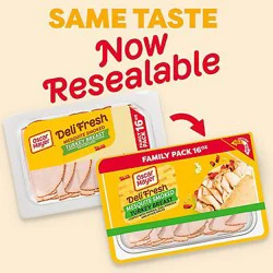 Oscar Mayer Deli Fresh Mesquite Smoked Sliced Turkey Breast Deli Lunch Meat Family Size - 16 Oz