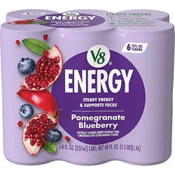 V8 +energy Pomegranate Blueberry Juice Energy Drink - 6-8 Fl. Oz.