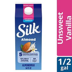 Silk Unsweetened Vanilla Almond Milk - 64 Fl. Oz.