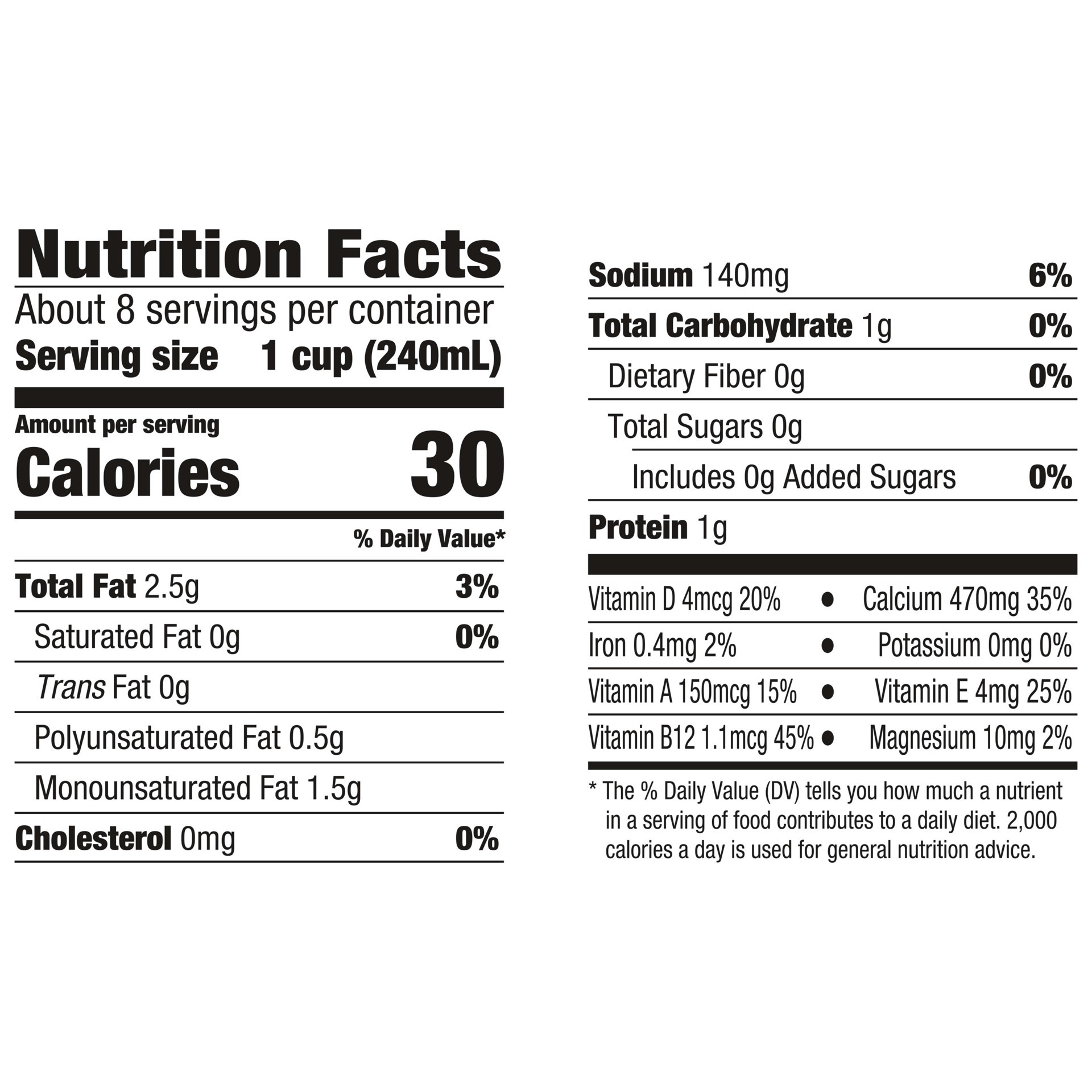 slide 2 of 3, Silk Unsweetened Vanilla Almond Milk - 64 Fl. Oz., 64 fl oz