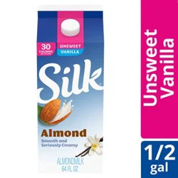 Silk Unsweetened Vanilla Almond Milk - 64 Fl. Oz.