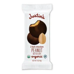 Justins Organic Peanut Butter Cups Dark Chocolate - 1.4 Oz