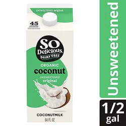 So Delicious Dairy Free Coconut Milk Organic Unsweetened - 64 Fl. Oz.