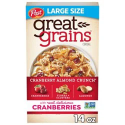 Post Great Grains Cranberry Almond Crunch Whole Grain Breakfast Cereal - 14 Oz
