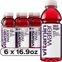 Vitaminwater Zero Sugar Xxx Acai Blueberry Pomegranate Flavored Water Pack - 6-16.9 Fl. Oz.