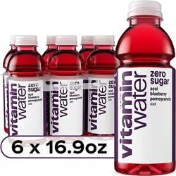 Vitaminwater Zero Water Beverage Nutrient Enhanced Acai Blueberry Pomegranate - 6-16.9 Fl. Oz.