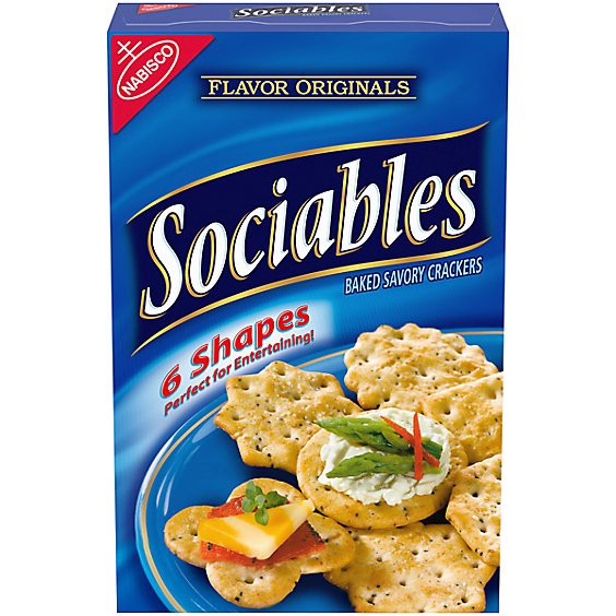 slide 1 of 1, Flavor Originals Sociables Baked Savory Crackers - 7.5 Oz, 7.5 oz