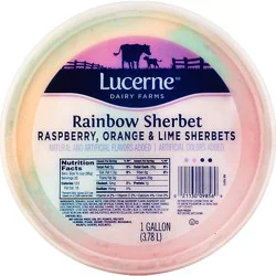 Lucerne Frozen Dairy Dessert Sherbet Rainbow - 1 Gallon