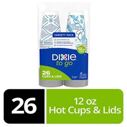 Dixie To Go Paper Cups And Lids 12 Oz - 26 Count