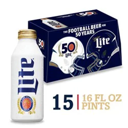 Miller Lite Beer American Style Light Lager 4.2% Abv Bottles - 15-16 Fl. Oz.