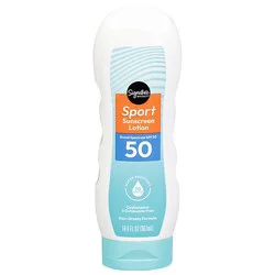 Signature Select/care Sport Sunscreen Lotion Water Resistant Non Greasy Spf 50 - 10.4 Fl. Oz.