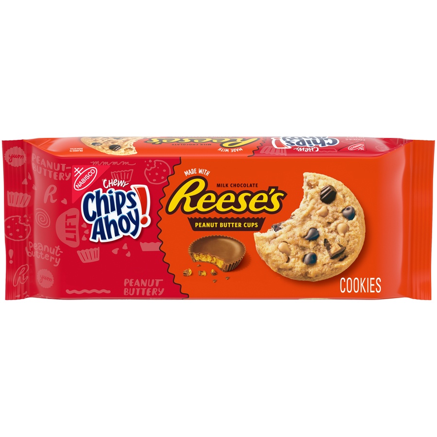 slide 2 of 8, Chips Ahoy! Chewy Chocolate Chip Cookies With Reese's Peanut Butter Cups - 9.5oz, 