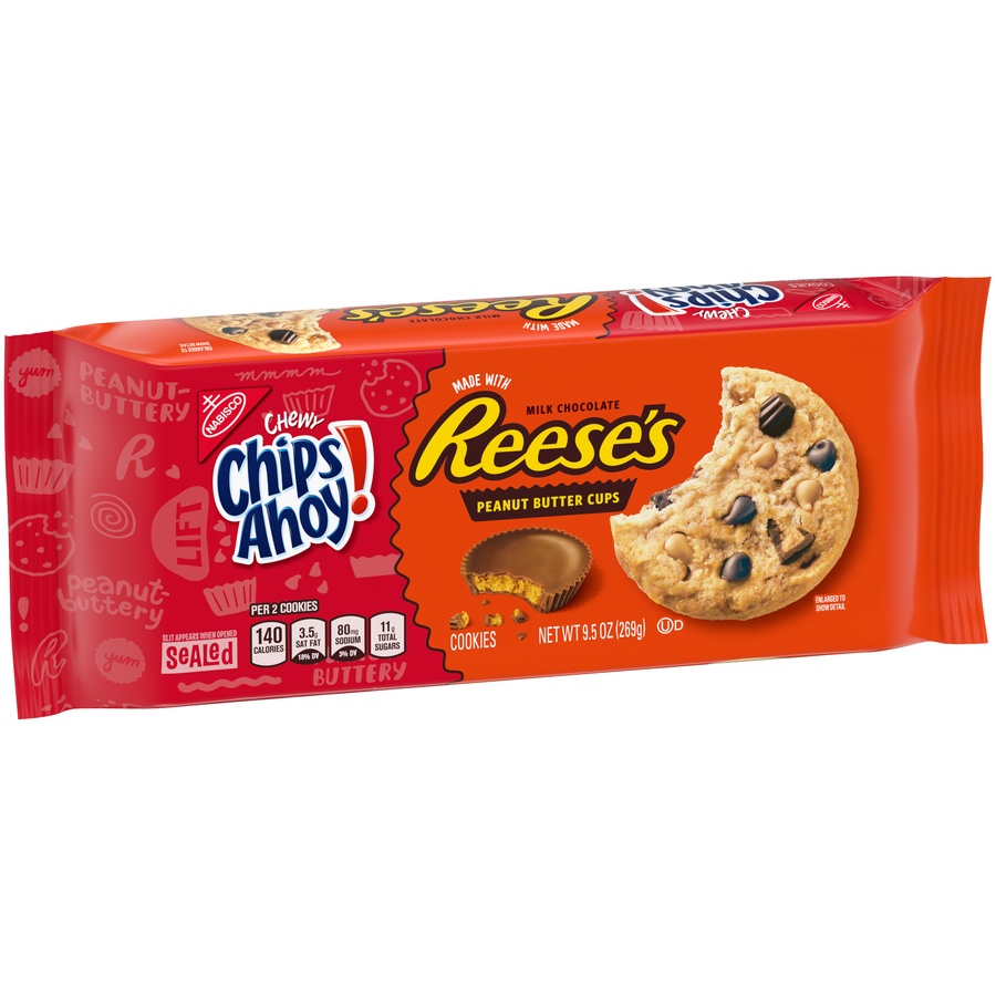 slide 3 of 8, Chips Ahoy! Chewy Chocolate Chip Cookies With Reese's Peanut Butter Cups - 9.5oz, 
