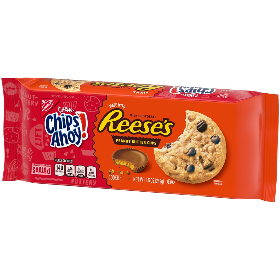 slide 4 of 8, Chips Ahoy! Chewy Chocolate Chip Cookies With Reese's Peanut Butter Cups - 9.5oz, 