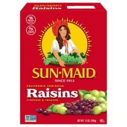 Sun-Maid Raisins Natural California - 12 Oz