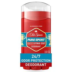 Old Spice Red Collection Pure Sport Scent Aluminum Free Deodorant For Men - 3 Oz