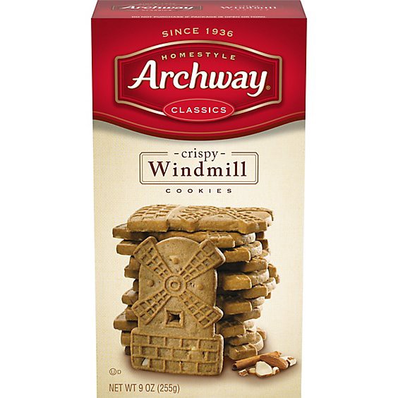 slide 1 of 1, Archway Crispy Windmill Cookies - 9 Oz, 9 oz