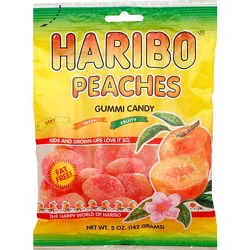 Haribo Gummi Candy Peaches - 5 Oz