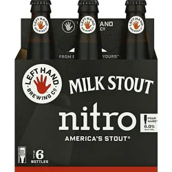 Left Hand Beer Milk Stout Americal Stout Nitro Pour Hard Bottle - 6-12 Fl. Oz.