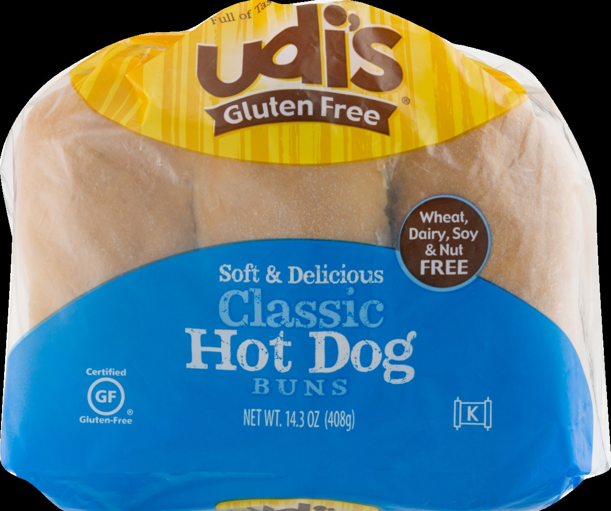 slide 5 of 9, Udi's Gluten Free Hotdog Buns, 14.3 oz