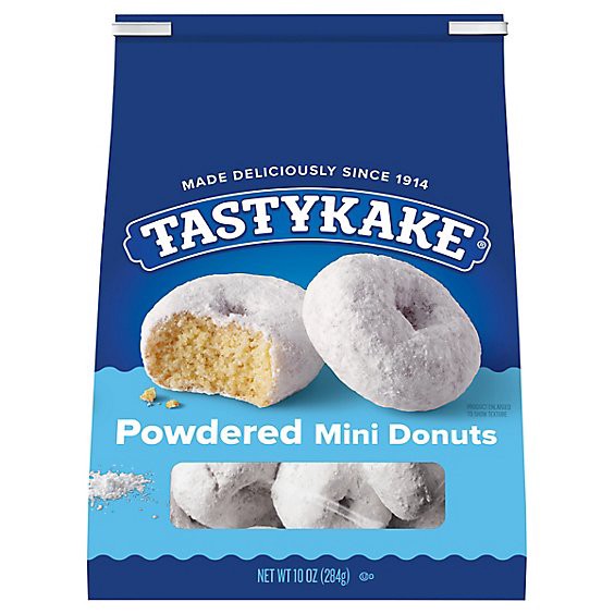 slide 1 of 1, Tastykake Powdered Sugar Mini Donuts Shareable Powered Donuts Bag - 10 Oz, 10 oz