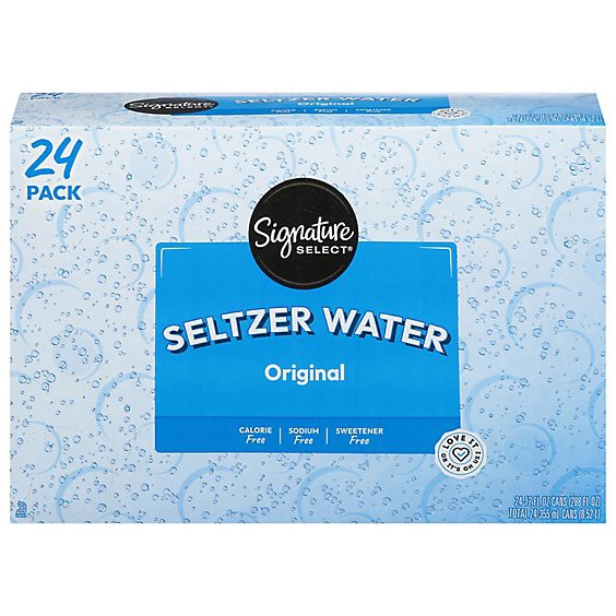 slide 1 of 1, Signature Select Seltzer Water - 24-12 Fl. Oz., 24 ct; 12 fl oz