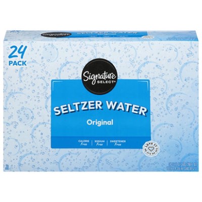 slide 1 of 1, Signature Select Seltzer Water - 24-12 Fl. Oz., 24 ct; 12 fl oz
