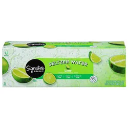 Signature Select Lime Flavored Seltzer Water - 12-12 Fl. Oz.