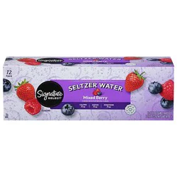 Signature Select Mixed Berry Seltzer Water - 12-12 Fl. Oz.