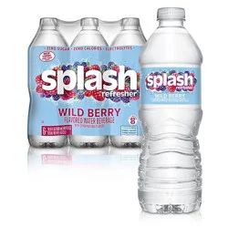 Splash Refresher Wild Berry Flavored Water - 6-16.9 Fl. Oz.