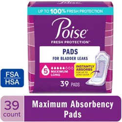 Poise Incontinence Pads 5 Drop Absorbency Incontinence Pads - 39 Count