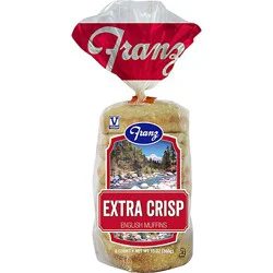 Franz English Muffins Extra Crisp 6 Count - 13 Oz