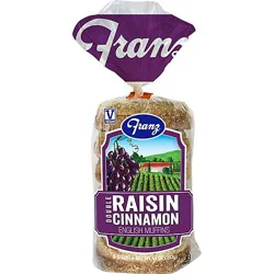 Franz English Muffins Double Raisin Cinnamon 6 Count - 14 Oz