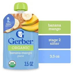 Gerber 2nd Foods Organic Banana Mango Baby Food Pouch - 12-3.5 Oz