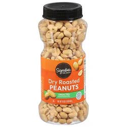Signature Select Peanuts Dry Roasted Unsalted - 16 Oz