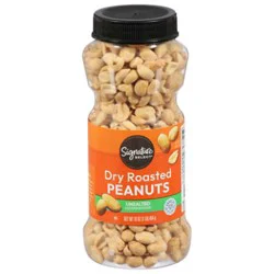 Signature Select Peanuts Dry Roasted Unsalted - 16 Oz