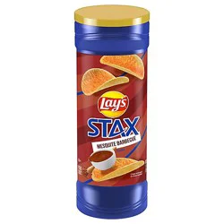 Lays Potato Crisps Stax Mesquite Barbecue - 5.5 Oz
