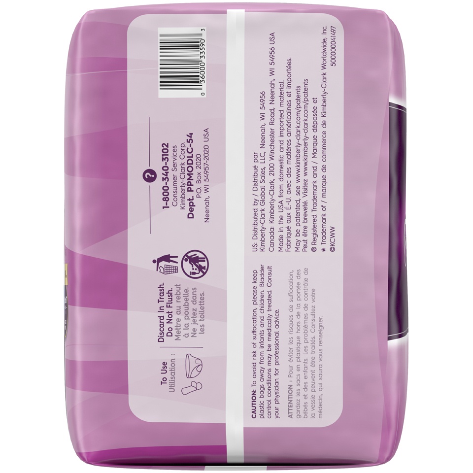 slide 3 of 3, Poise Postpartum Incontinence Bladder Control Pads for Women - Moderate Absorbency - Long - 54ct, 54 ct