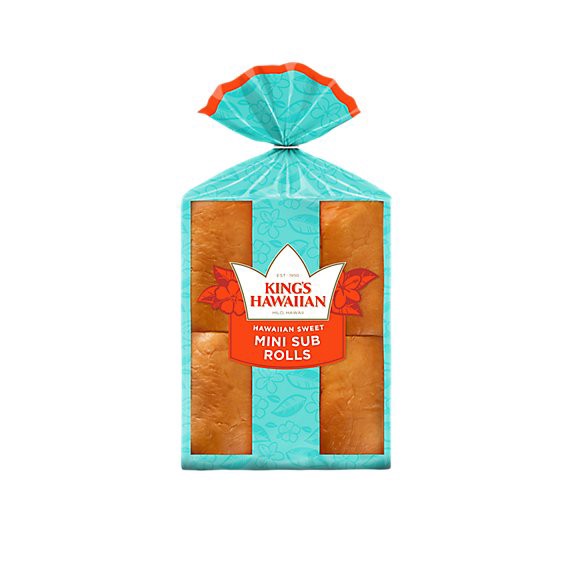 slide 1 of 3, King's Hawaiian Original Sweet Mini Sub Rolls - 12 Oz, 12 oz