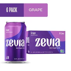 Zevia Zero Sugar Grape Soda - 6-12 Fl. Oz.