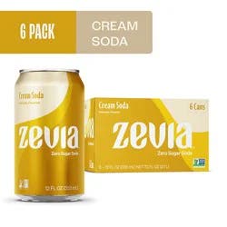 Zevia Zero Sugar Cream Soda - 6-12 Fl. Oz.