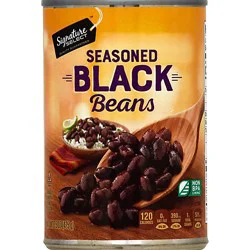 Signature Select Beans Black With Garlic Onion & Spices - 15 Oz