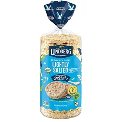 Lundberg Family Farms Regenerative Organic Certified Brown Rice Cakes Lightly Salted - 8.5 Oz
