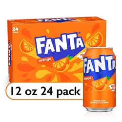 Fanta Soda Pop Orange Flavored In Can - 24-12 Fl. Oz.